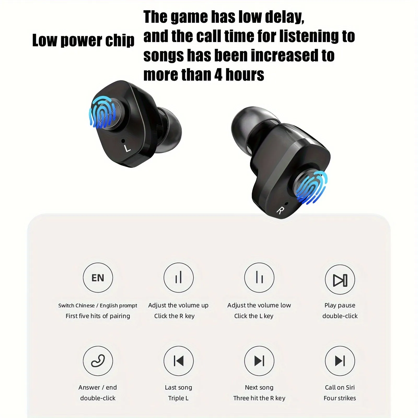 2 In 1 Smartwatch With Earbuds, Fitness Tracker for Women & Men