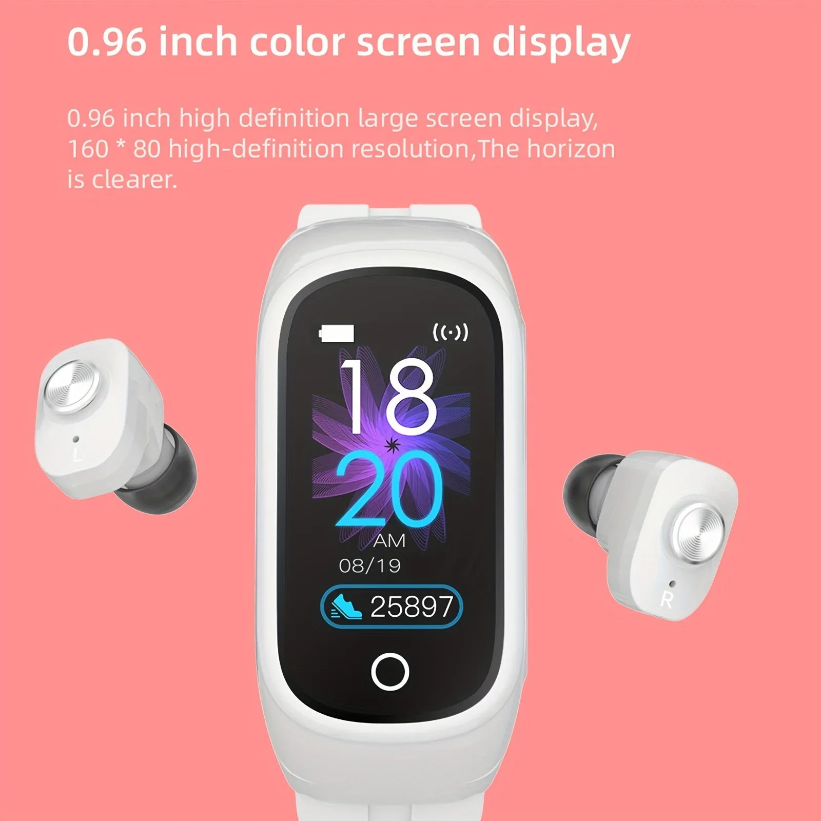 2 In 1 Smartwatch With Earbuds, Fitness Tracker for Women & Men