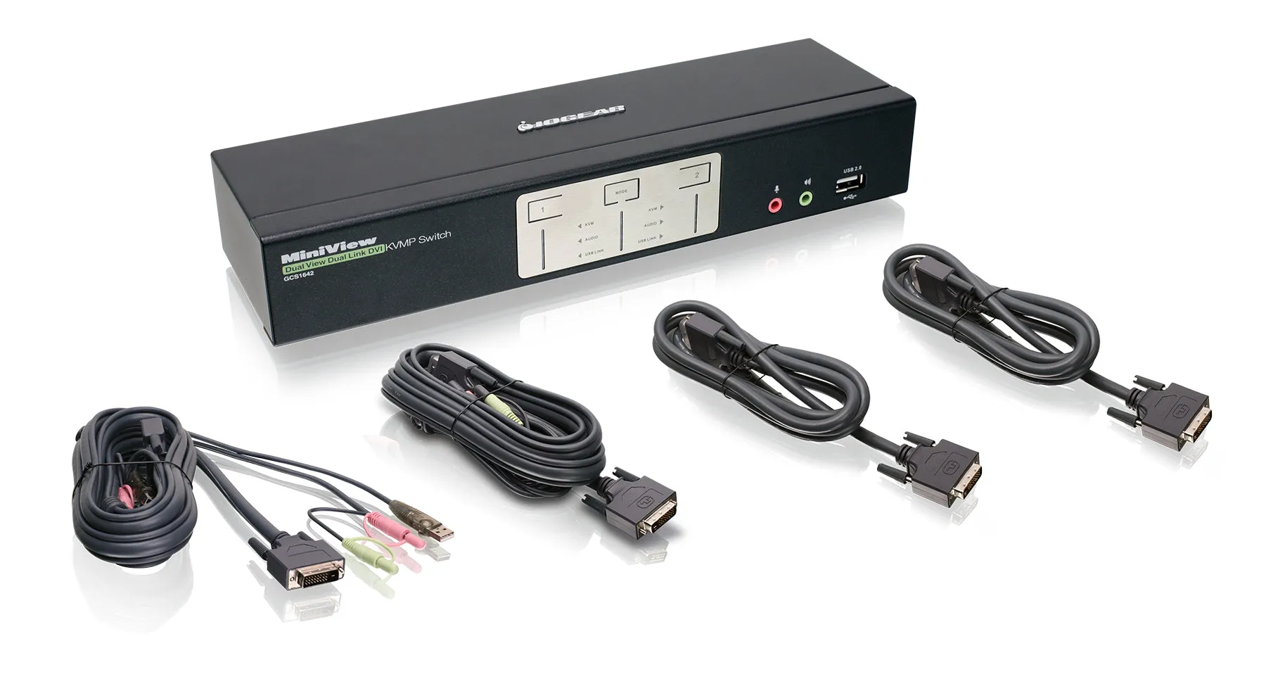 2-Port DualView Dual-Link DVI KVMP Switch with Audio (TAA Compliant)