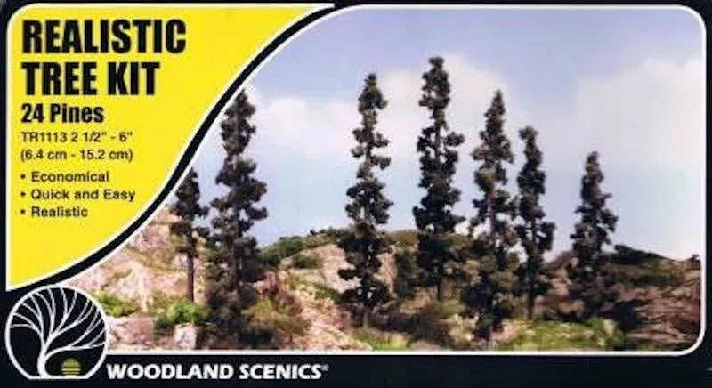 2.5"-6"Forest Green Pine Trees - Woodland Scenics