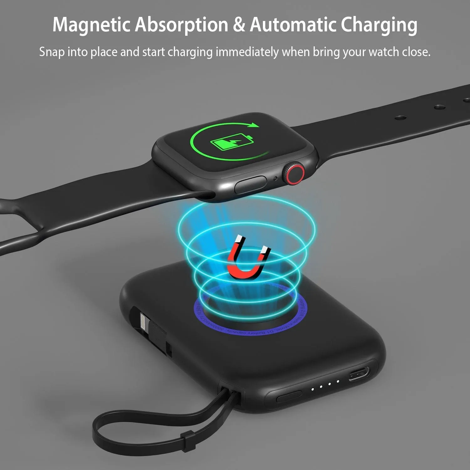 3-in-1 Wireless Charger Portable Magnetic Power Bank