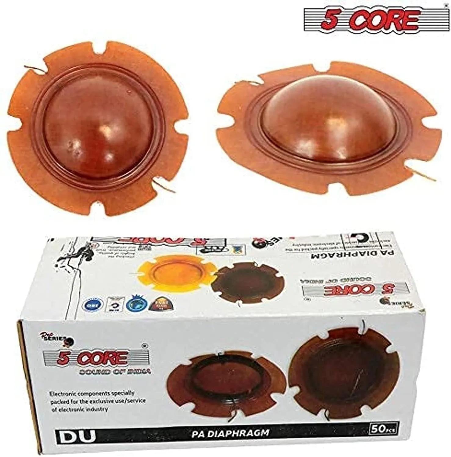 5 Core 2 Inch Universal Diaphragm Replacement 50 Pack Phenolic Voice Coil 51mm with Kapton Former Diameter Horn Compression Driver Great Sound Quality DIY High Pitch Horn Sound Voice Coil - DP1