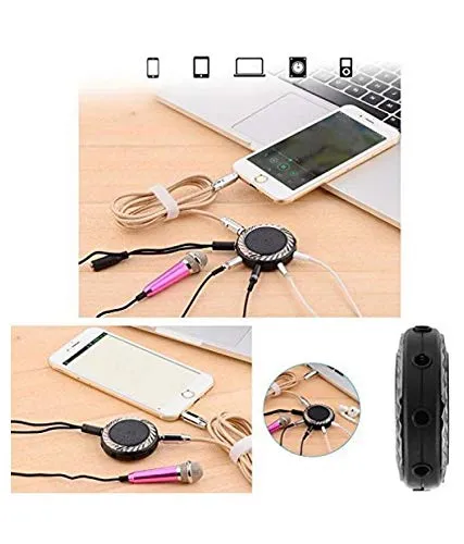 9 Way 3.5mm Stereo Audio Splitter Adapter Headset Headphone Earphone Hub with 20cm Aux Cable