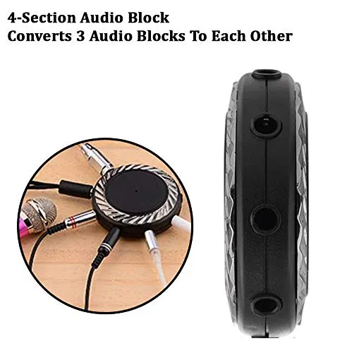 9 Way 3.5mm Stereo Audio Splitter Adapter Headset Headphone Earphone Hub with 20cm Aux Cable