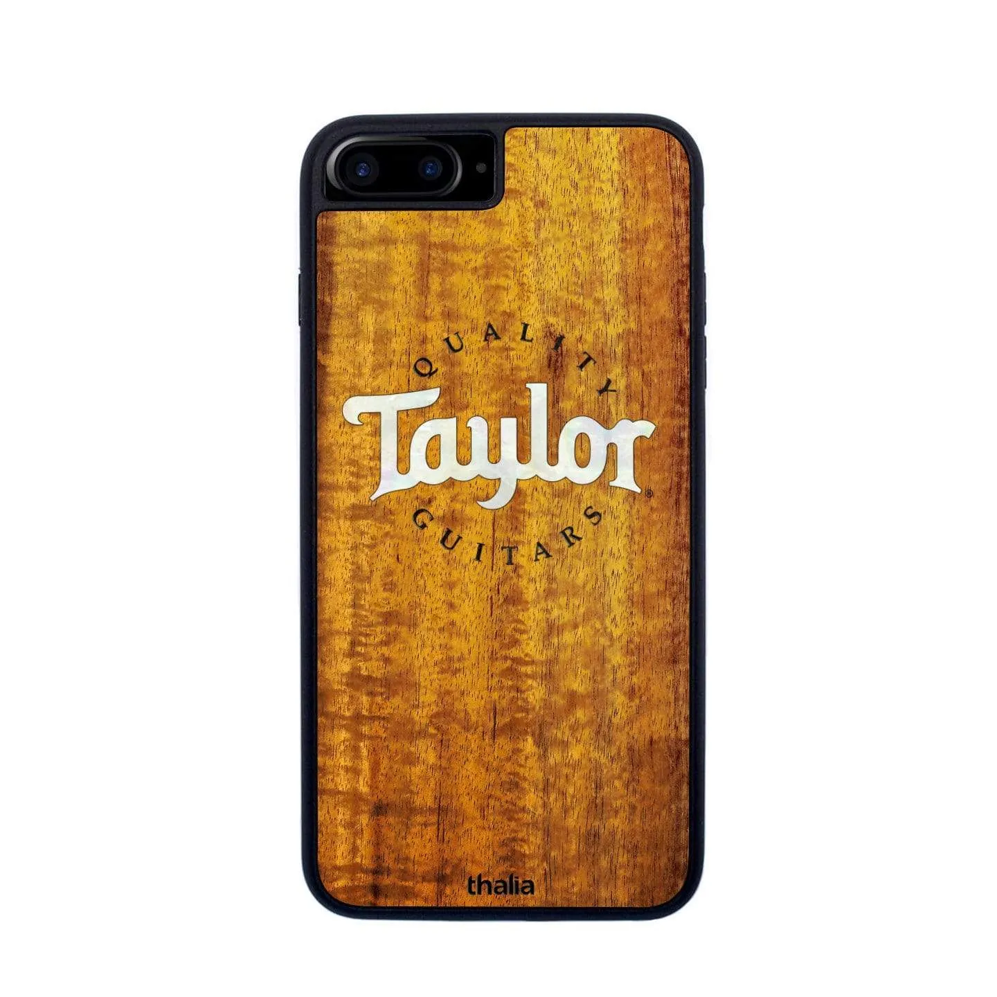 AAA Curly Hawaiian Koa & Taylor Pearl Logo | iPhone Case