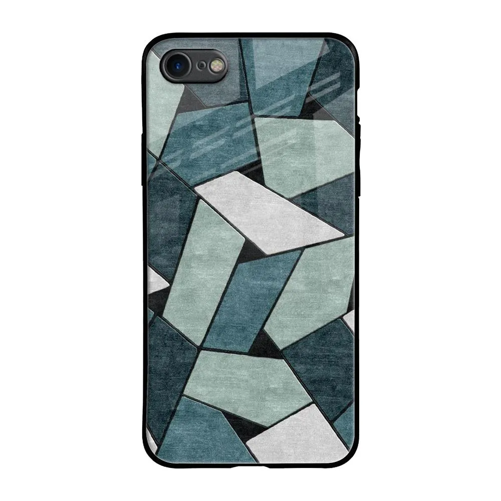 Abstact Tiles Glass Case for iPhone 7
