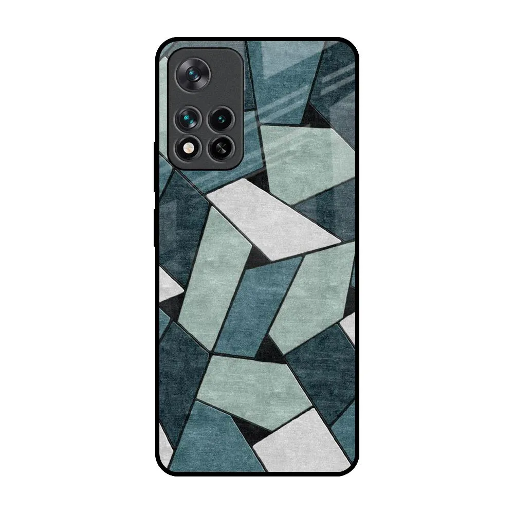 Abstact Tiles Glass Case for Mi 11i