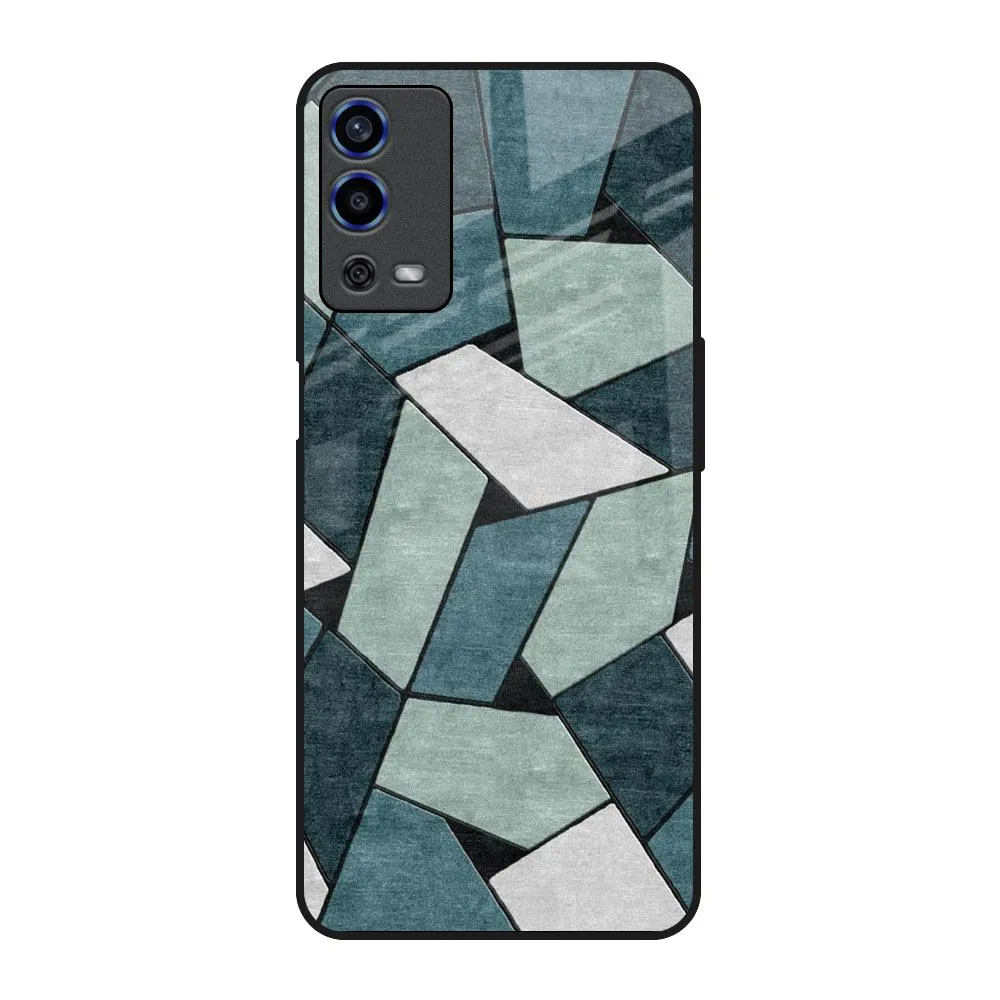 Abstact Tiles Glass Case for Oppo A55