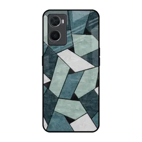 Abstact Tiles Glass Case for Oppo A96