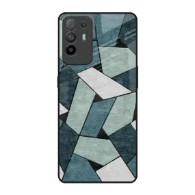 Abstact Tiles Glass Case for Oppo F19 Pro Plus