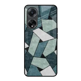 Abstact Tiles Glass Case for Oppo F23 5G