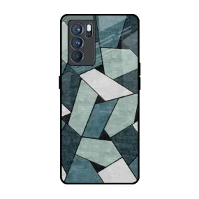 Abstact Tiles Glass Case for Oppo Reno6