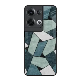 Abstact Tiles Glass Case for Oppo Reno8 Pro 5G