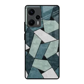 Abstact Tiles Glass Case for Poco F5 5G