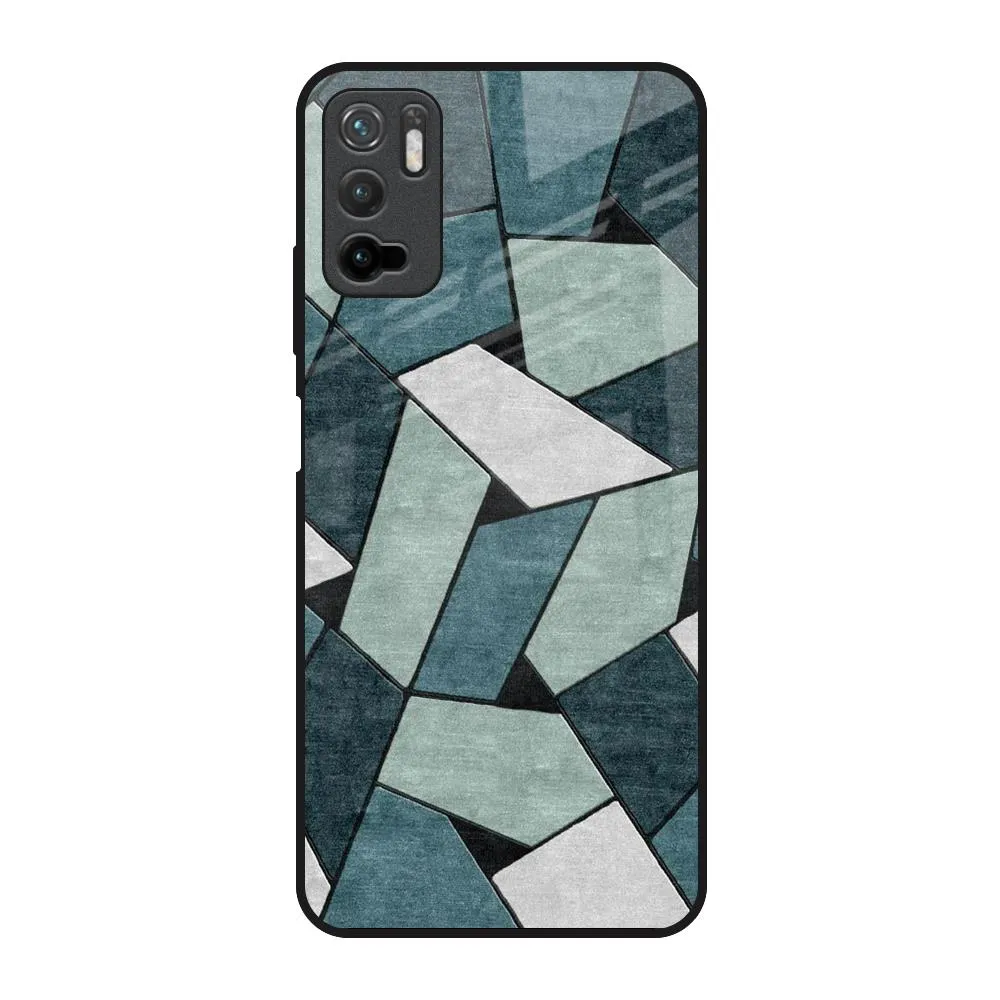 Abstact Tiles Glass Case for Poco M3 Pro