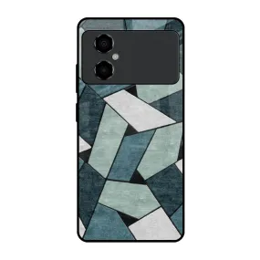 Abstact Tiles Glass Case for Poco M4 5G