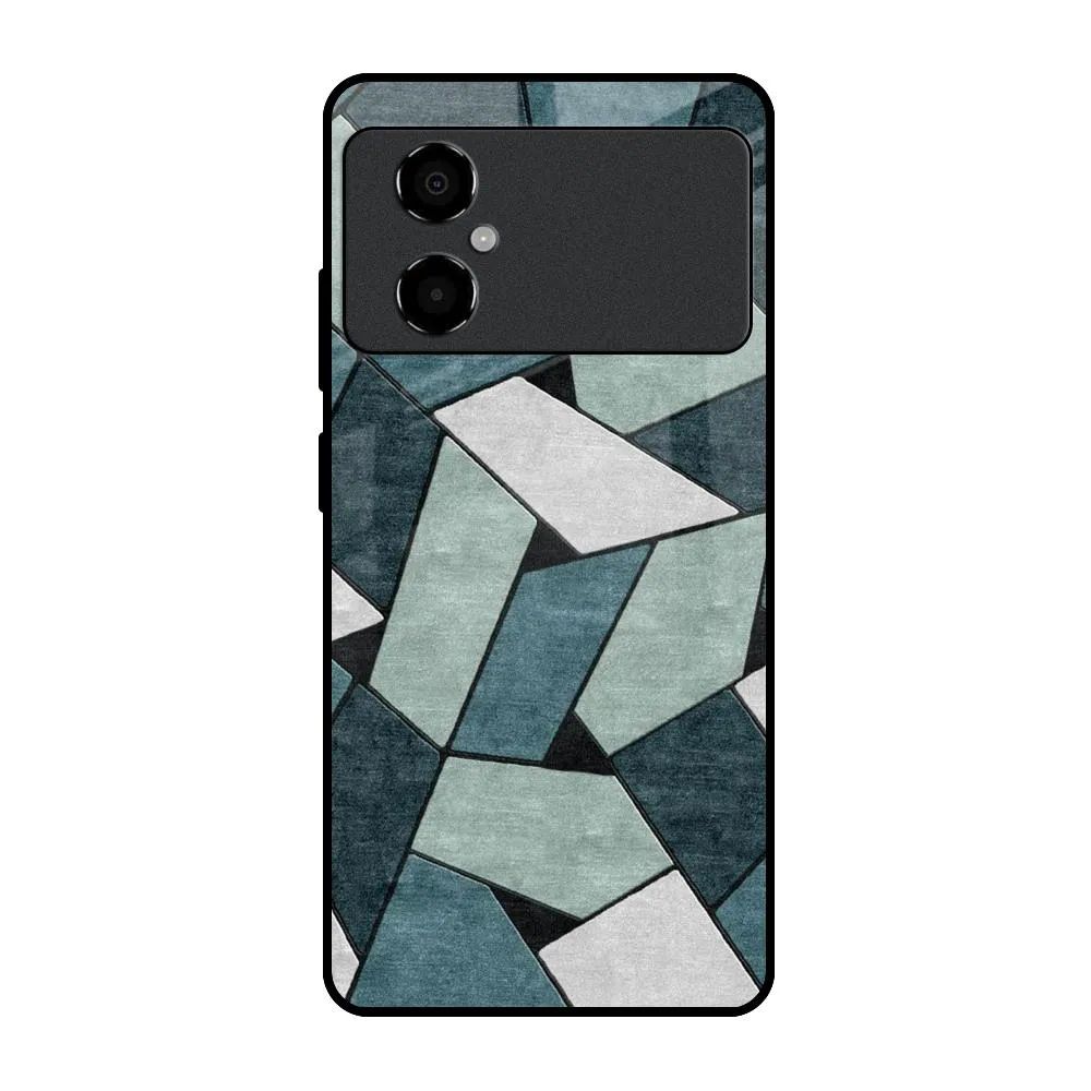 Abstact Tiles Glass Case for Poco M4 5G