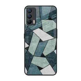 Abstact Tiles Glass Case for Realme X7