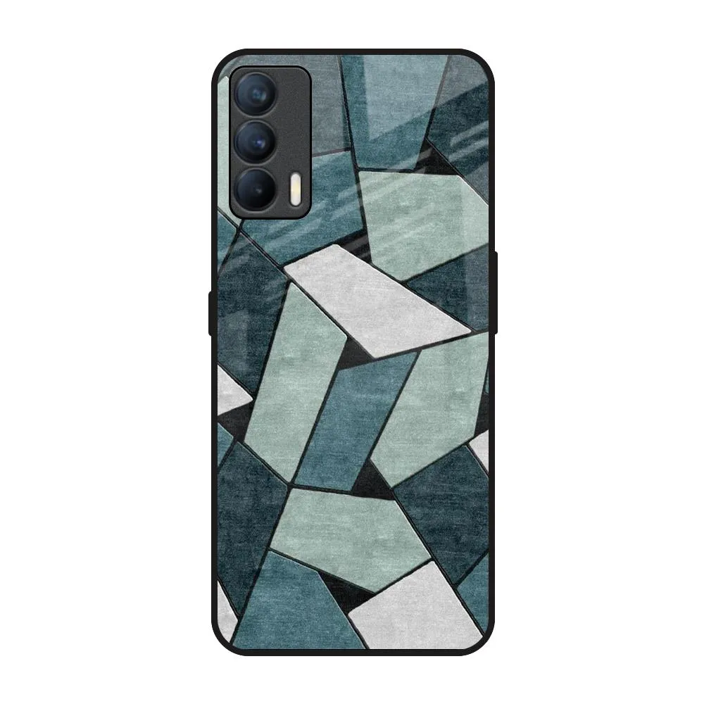 Abstact Tiles Glass Case for Realme X7