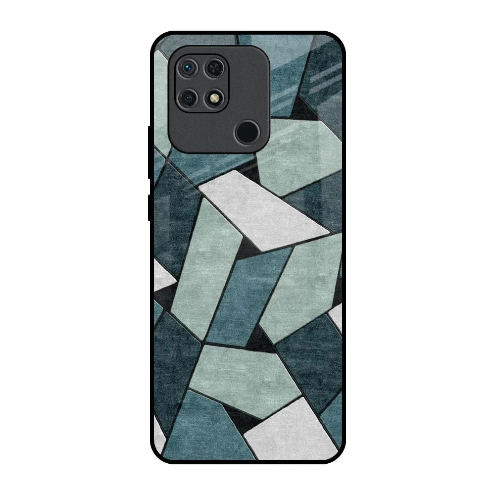 Abstact Tiles Glass Case for Redmi 10