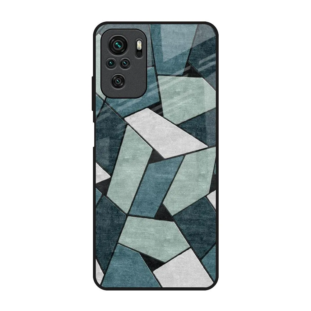 Abstact Tiles Glass Case for Redmi Note 10