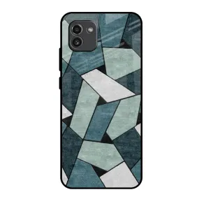 Abstact Tiles Glass Case for Samsung Galaxy A03