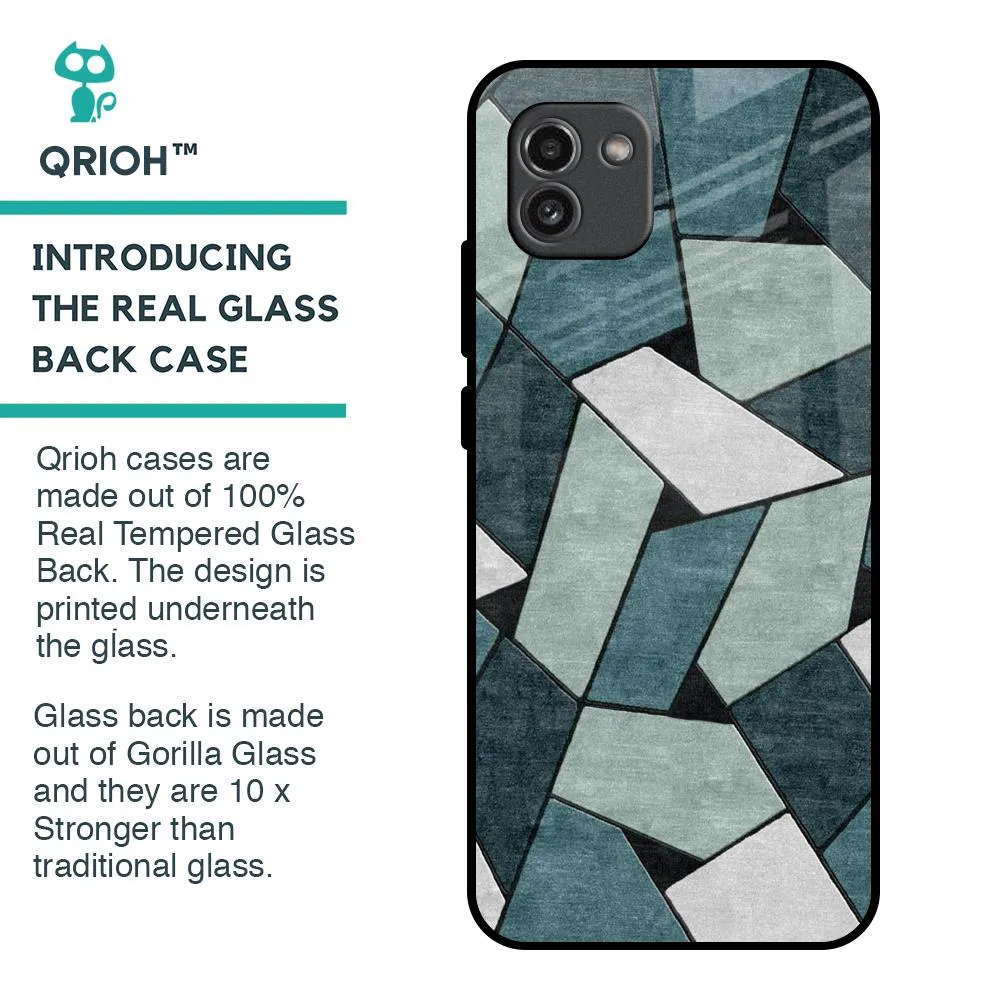 Abstact Tiles Glass Case for Samsung Galaxy A03