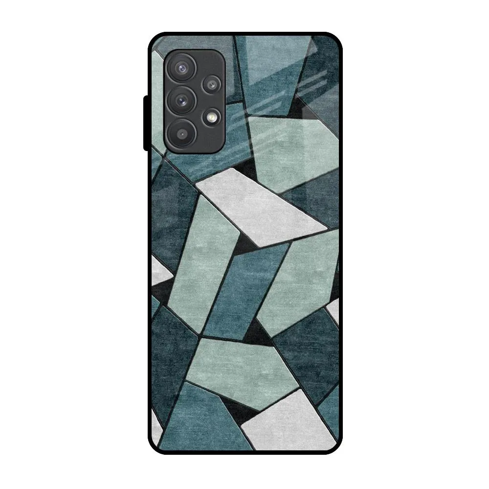 Abstact Tiles Glass Case for Samsung Galaxy A32