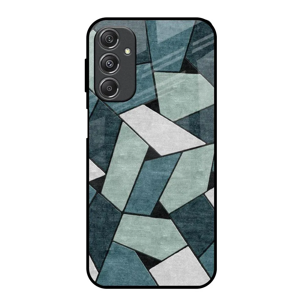 Abstact Tiles Glass Case for Samsung Galaxy M34 5G