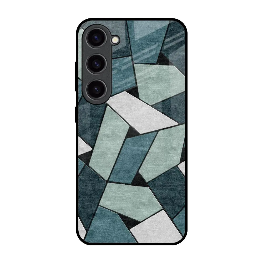Abstact Tiles Glass Case for Samsung Galaxy S23 5G