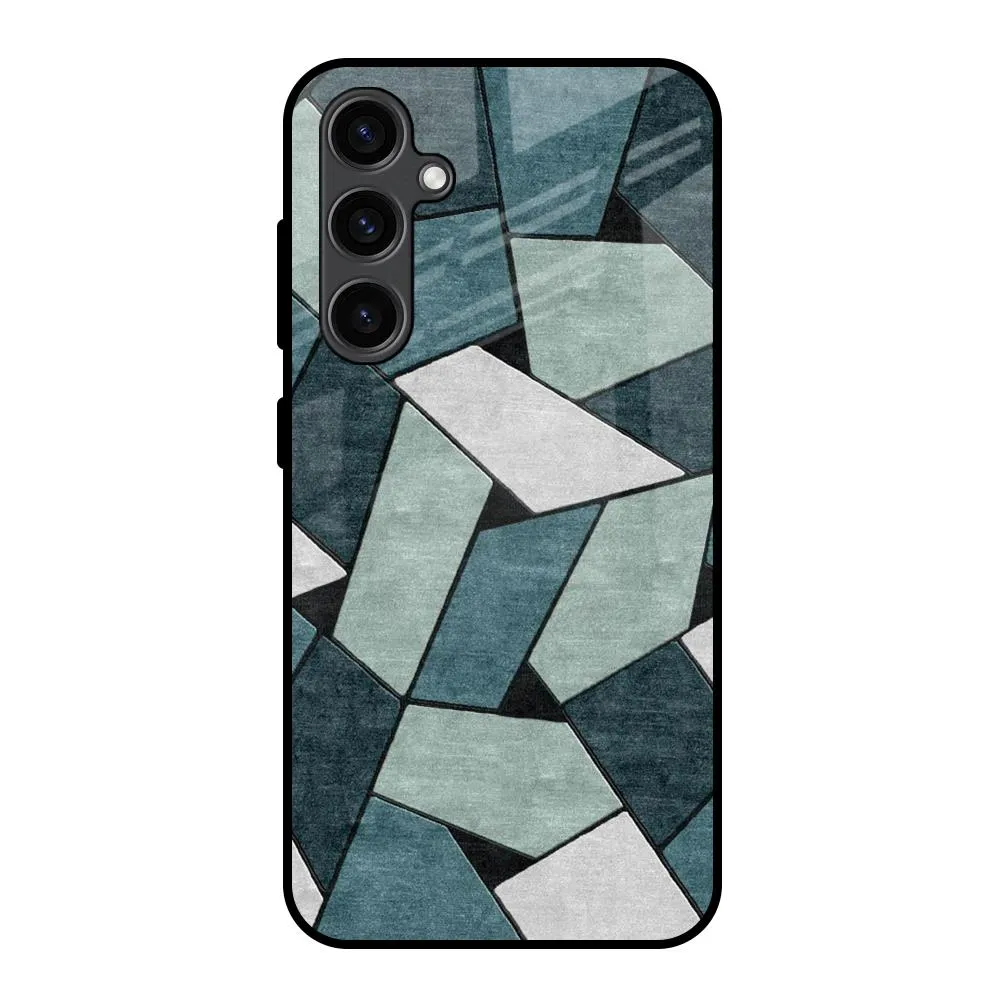 Abstact Tiles Glass Case for Samsung Galaxy S23 FE 5G