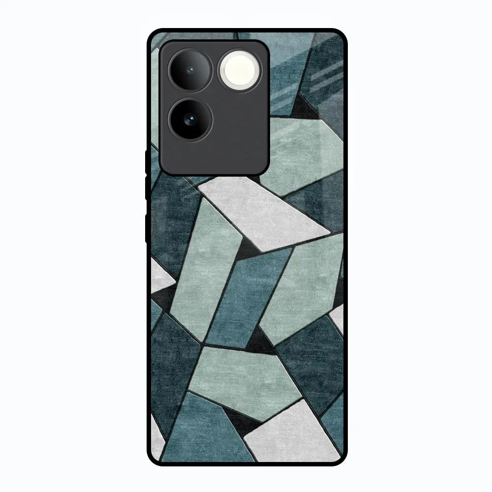 Abstact Tiles Glass Case for Vivo T2 Pro 5G