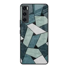 Abstact Tiles Glass Case for Vivo V20 SE