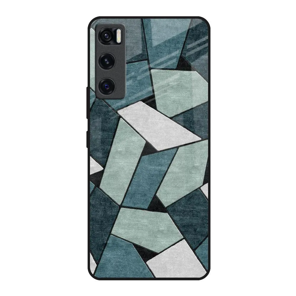 Abstact Tiles Glass Case for Vivo V20 SE