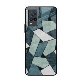 Abstact Tiles Glass Case for Vivo V21