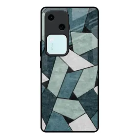 Abstact Tiles Glass Case for Vivo V30 5G
