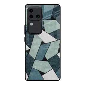 Abstact Tiles Glass Case for Vivo V30 Pro 5G
