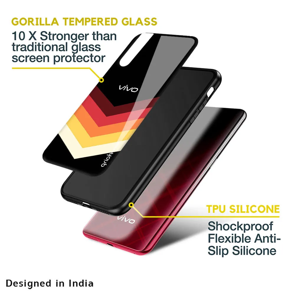 Abstract Arrow Pattern Glass Case For IQOO 9 5G