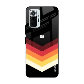 Abstract Arrow Pattern Glass Case For Mi Redmi Note 10 Pro