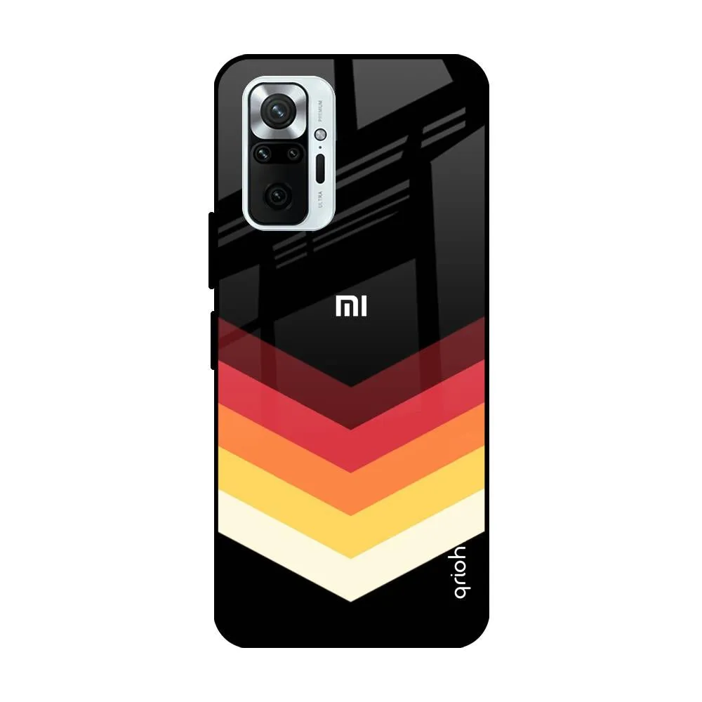 Abstract Arrow Pattern Glass Case For Mi Redmi Note 10 Pro