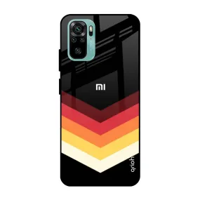 Abstract Arrow Pattern Glass Case For Mi Redmi Note 10