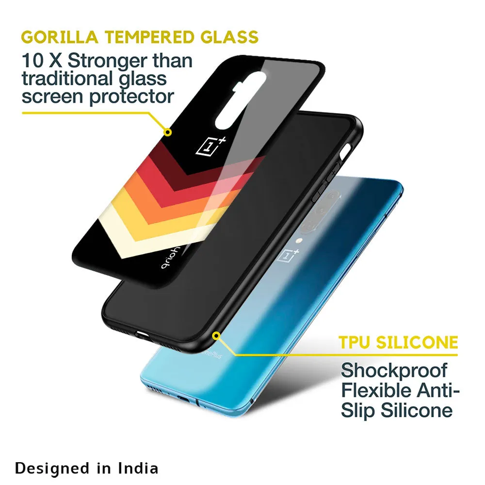 Abstract Arrow Pattern Glass Case For OnePlus 8 Pro