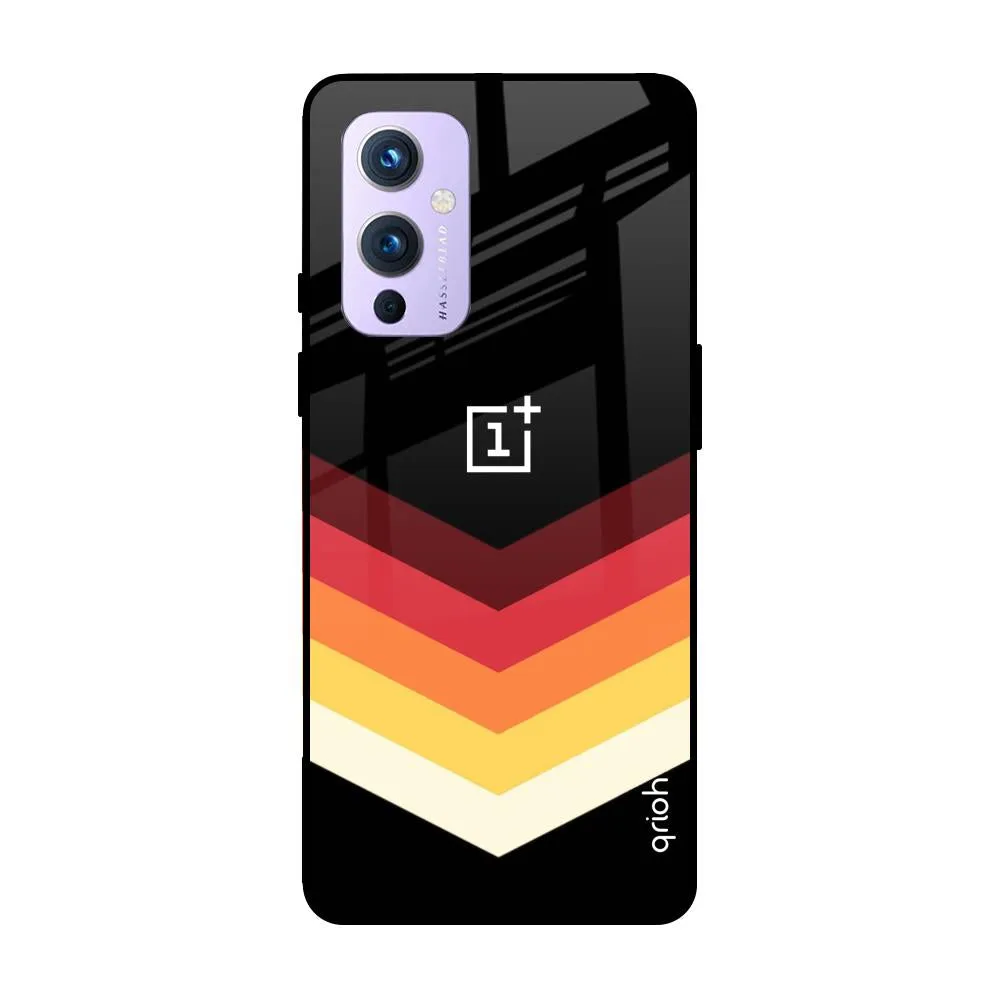 Abstract Arrow Pattern Glass Case For OnePlus 9