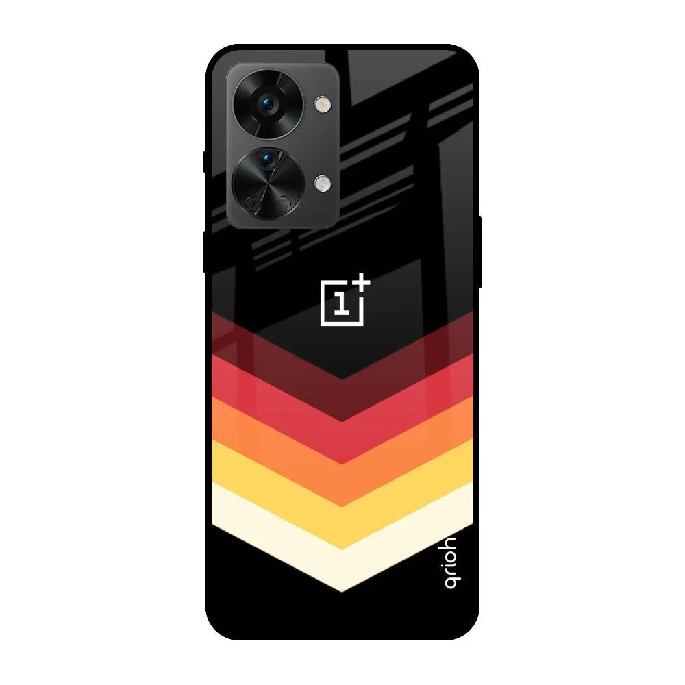 Abstract Arrow Pattern Glass Case For OnePlus Nord 2T 5G