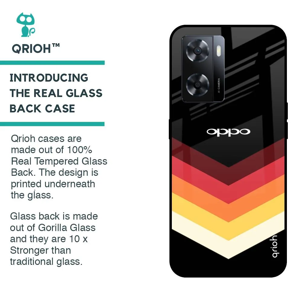 Abstract Arrow Pattern Glass Case For OPPO A77s