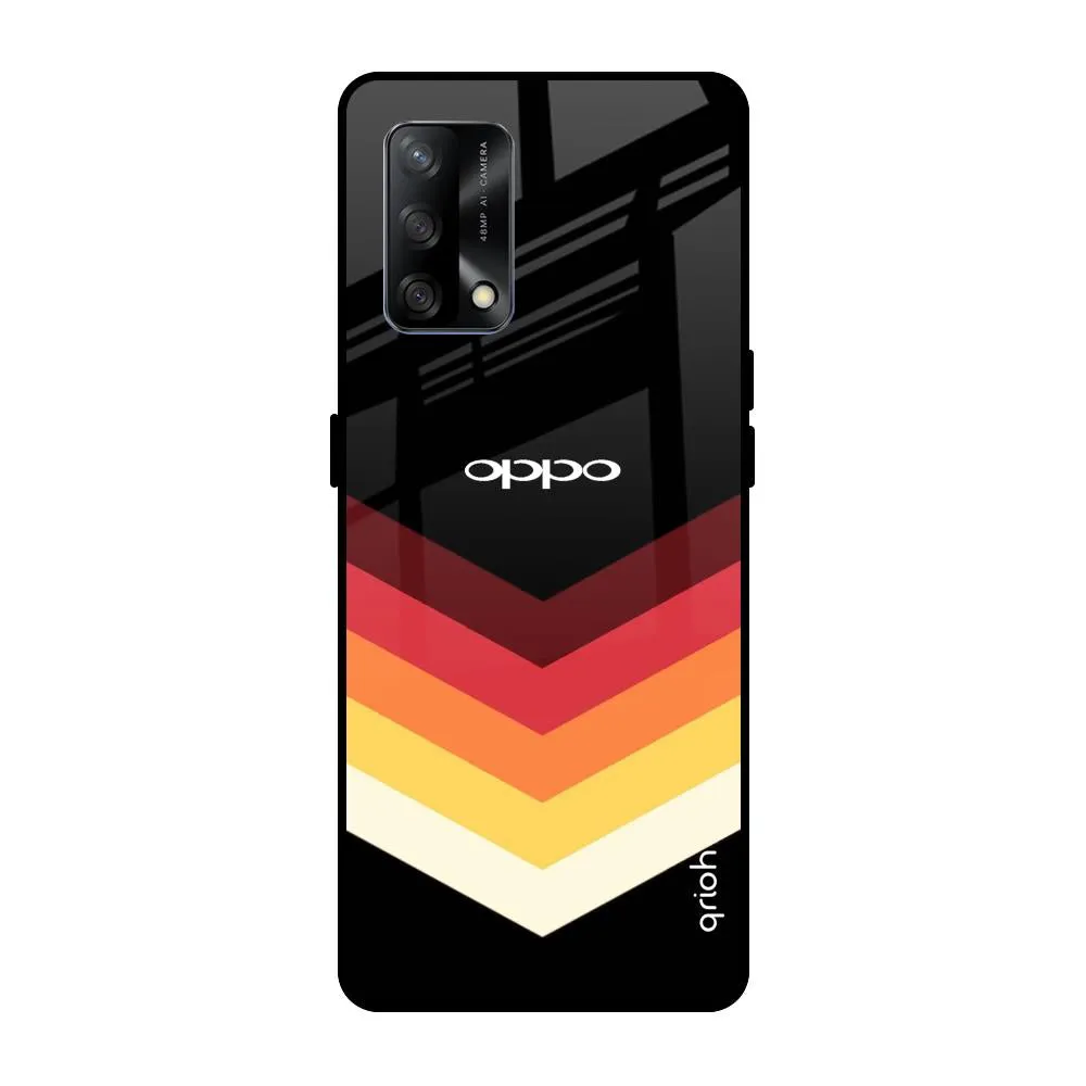 Abstract Arrow Pattern Glass Case For Oppo F19s