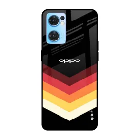 Abstract Arrow Pattern Glass Case For Oppo Reno7 5G