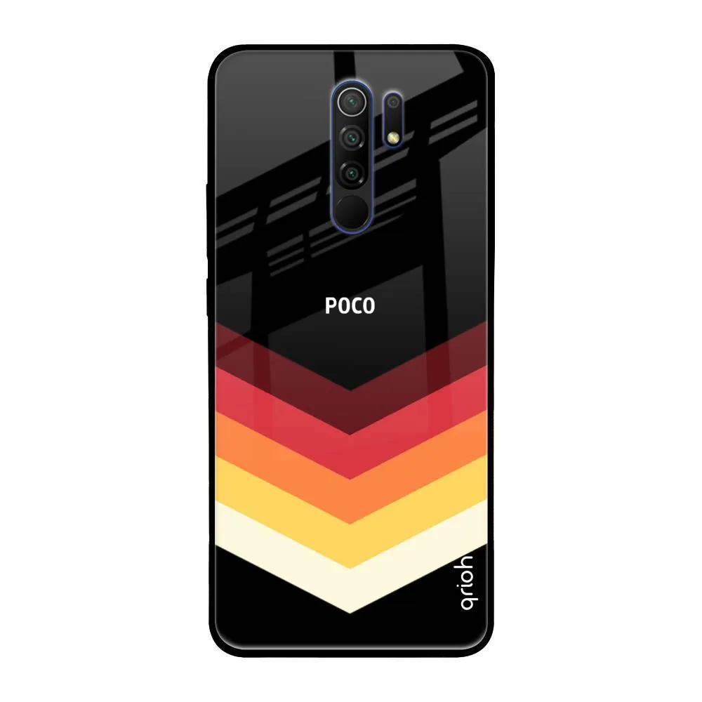 Abstract Arrow Pattern Glass Case For Poco M2