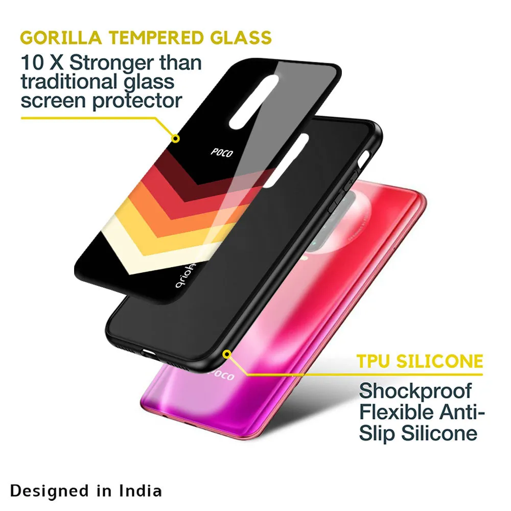 Abstract Arrow Pattern Glass Case For Poco M4 Pro