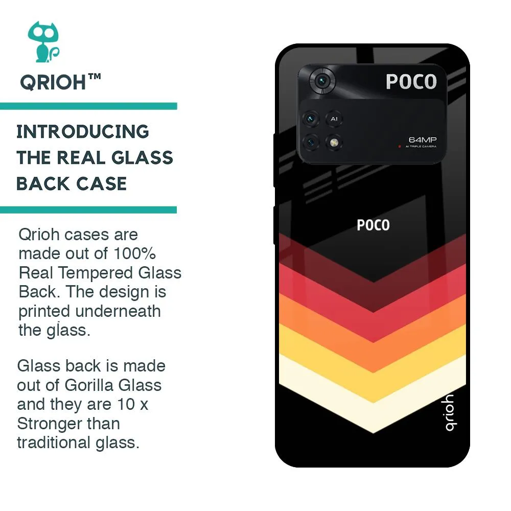 Abstract Arrow Pattern Glass Case For Poco M4 Pro